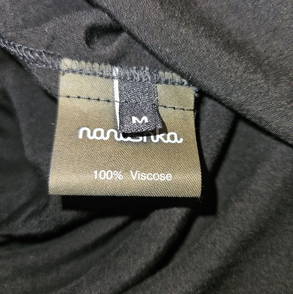 Vintage Nanushka Y2K Black Lightweight Button-Up Tunic Blouse Size M - Picture 7 of 8